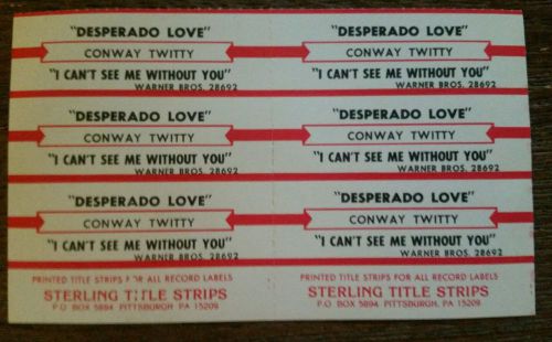 sterling jukebox title strips labels